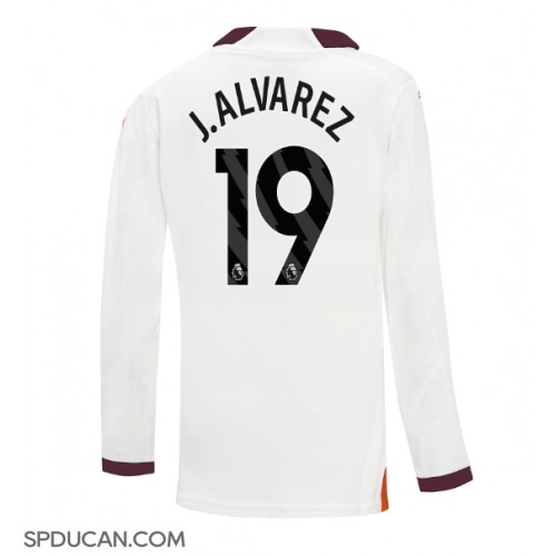 Muški Nogometni Dres Manchester City Julian Alvarez #19 Gostujuci 2023-24 Dugi Rukav